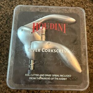 Houdini Silver Lever Corkscrew